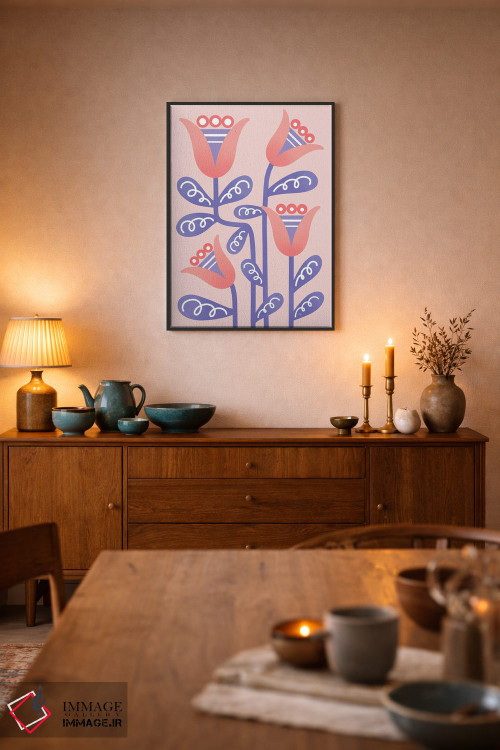 تابلو دکوراتیو لاله های مردمی اثر مارتینا پاولوا - D6B