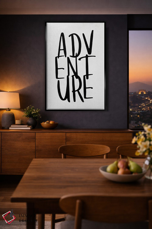 تابلو مینیمال نقل قول ماجراجویی اثر مارتینا پاولوا - D2B