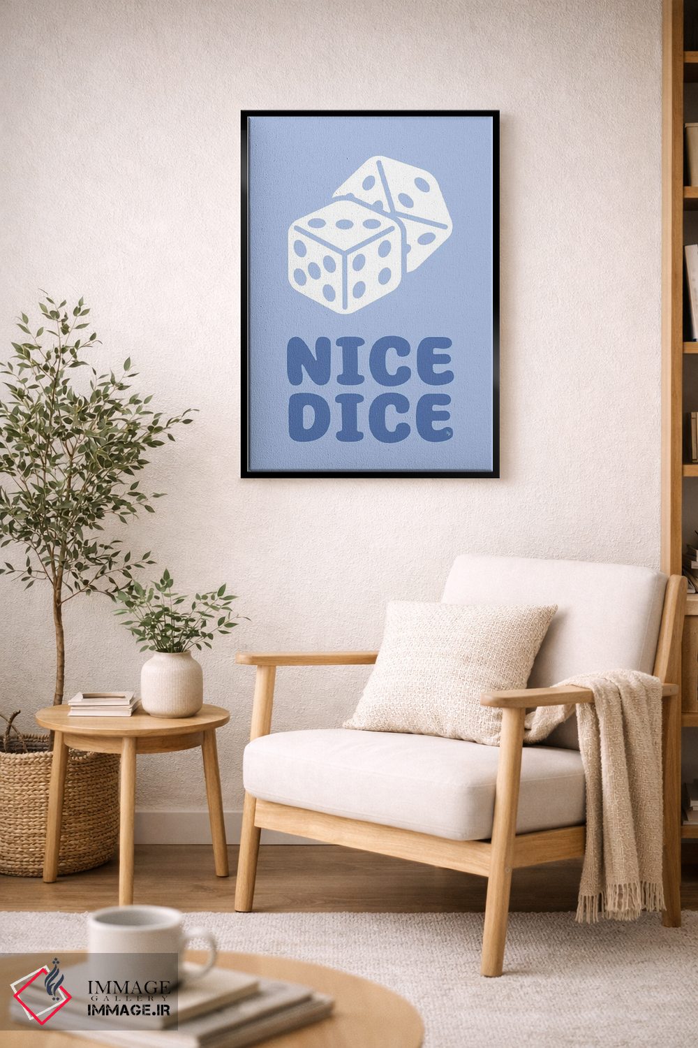 تابلو دکوراتیو تاس آبی زیبا اثر مارتینا پاولوا - D2B