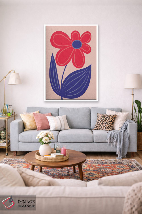 تابلو دکوراتیو گل بزرگ و درخشان اثر مارتینا پاولوا - D1W