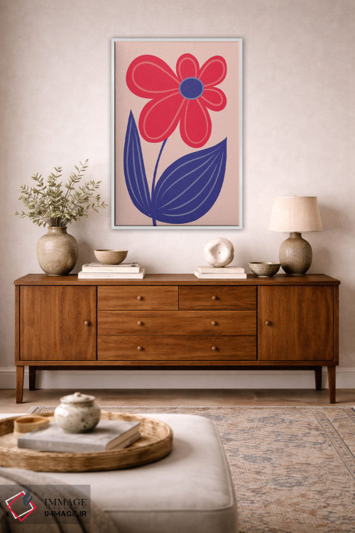 تابلو دکوراتیو گل بزرگ و درخشان اثر مارتینا پاولوا - D2W