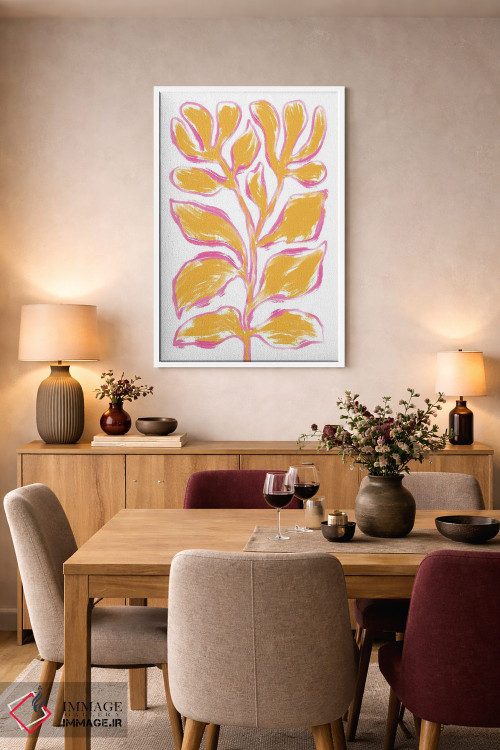 تابلو دکوراتیو گیاه نارنجی اثر مارتینا پاولوا - D5W