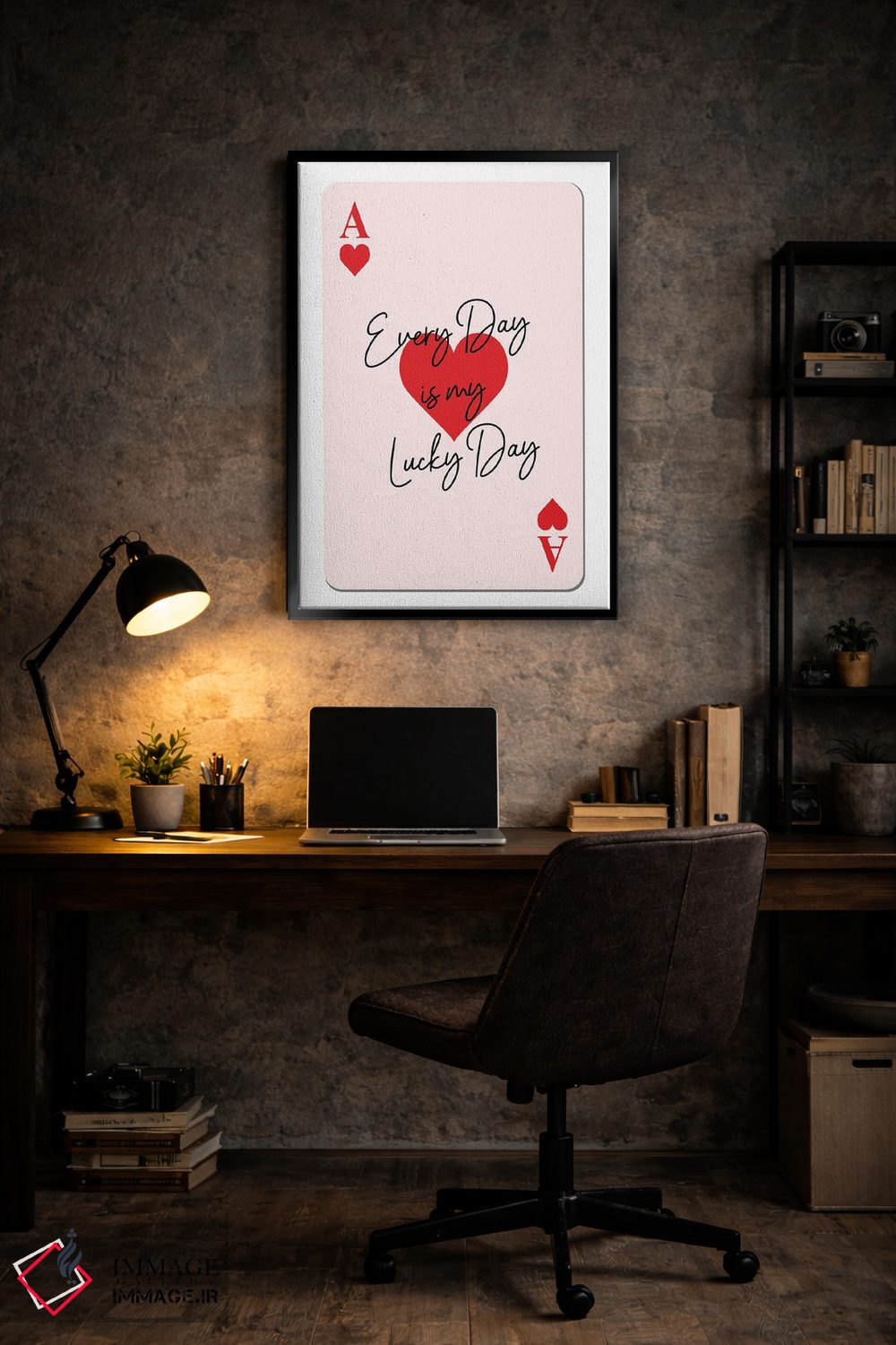 تابلو دکوراتیو کارت روز خوش شانس اثر مارتینا پاولوا - D6B