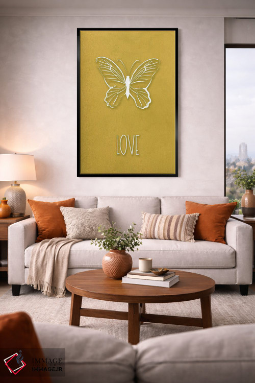 تابلو دکوراتیو پروانه عشق اثر مارتینا پاولوا - D2B