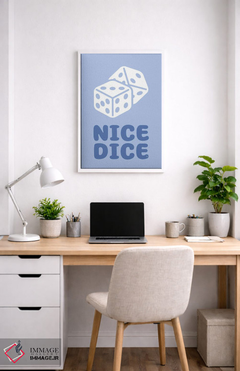 تابلو دکوراتیو تاس آبی زیبا اثر مارتینا پاولوا - D3W