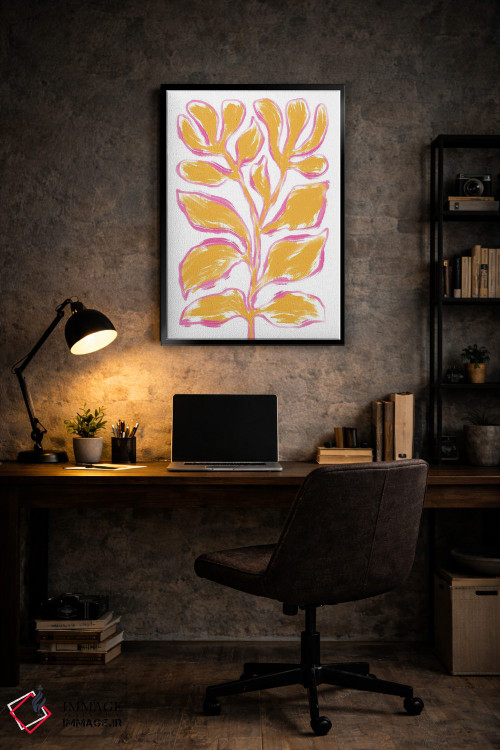تابلو دکوراتیو گیاه نارنجی اثر مارتینا پاولوا - D6B