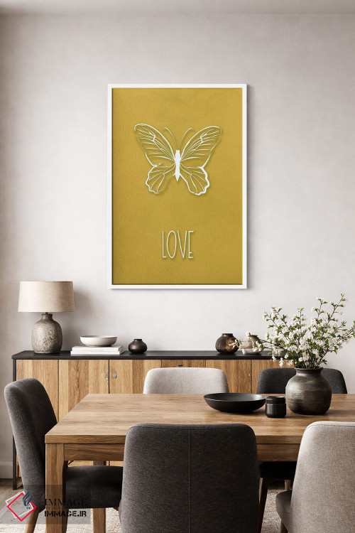 تابلو دکوراتیو پروانه عشق اثر مارتینا پاولوا - D3W