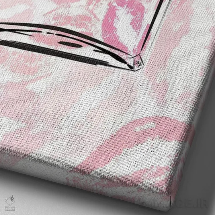 تابلو دکوراتیو بوسه شنل اثر مارتینا پاولوا - نمای نزدیک بافت بوم