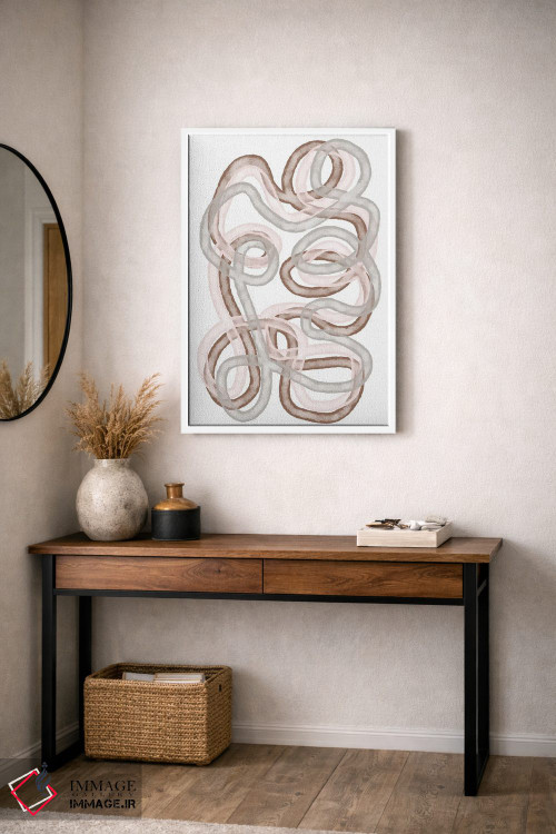 تابلو مینیمال راه های موکا انتزاعی اثر مارتینا پاولوا - D4W