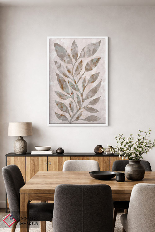 تابلو مینیمال برگ های موکا اثر مارتینا پاولوا - D4W
