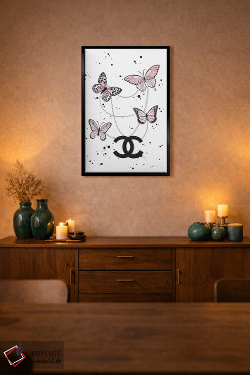 تابلو دکوراتیو پروانه های شنل ۲ اثر مارتینا پاولوا - D2B