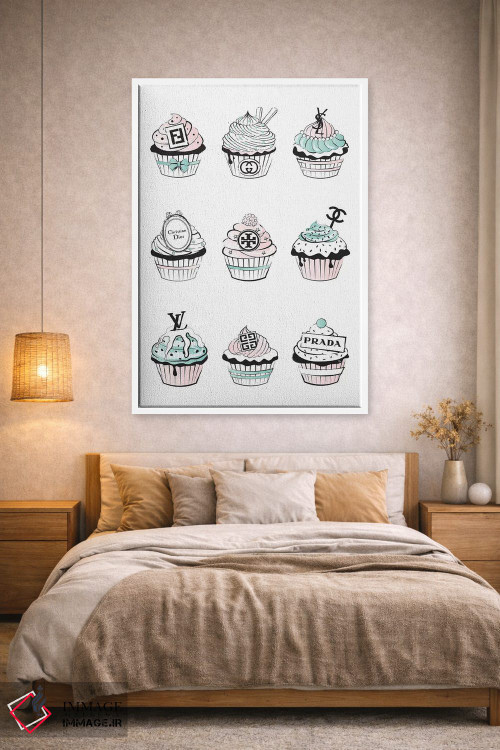 تابلو دکوراتیو کاپ کیک های طراحی شده اثر مارتینا پاولوا - D1W