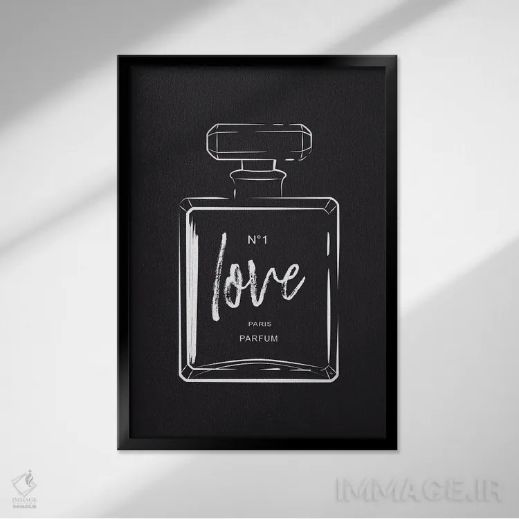 تابلو دکوراتیو عطر عشق اثر مارتینا پاولوا - نمای قابدار مشکی