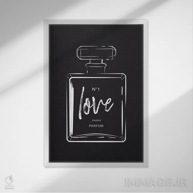 تابلو دکوراتیو عطر عشق اثر مارتینا پاولوا - نمای قابدار سفید