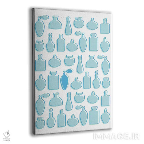 تابلو مینیمال عطرهای آبی اثر مارتینا پاولوا - نمای پرسپکتیو محصول