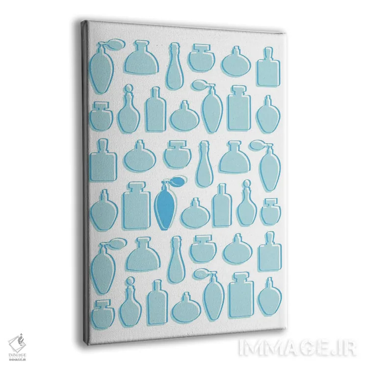 تابلو مینیمال عطرهای آبی اثر مارتینا پاولوا - نمای پرسپکتیو محصول