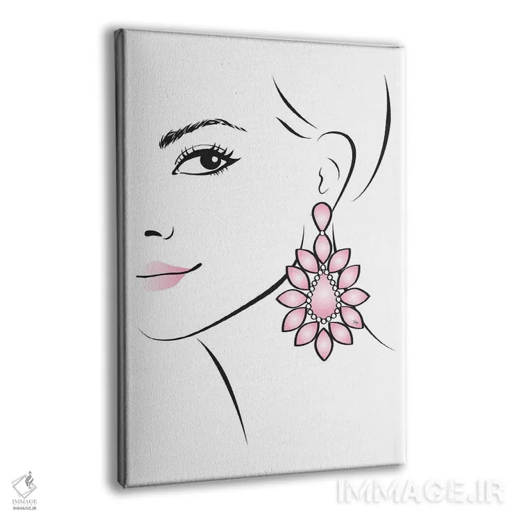 تابلو مینیمال گوشواره اثر مارتینا پاولوا - نمای پرسپکتیو محصول