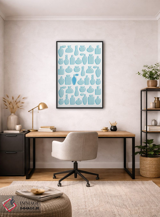 تابلو مینیمال عطرهای آبی اثر مارتینا پاولوا - D5B