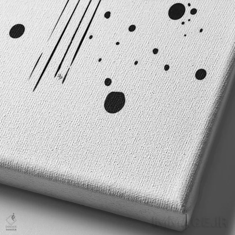 تابلو دکوراتیو راه خروج سیاه و سفید اثر مارتینا پاولوا - نمای نزدیک بافت بوم