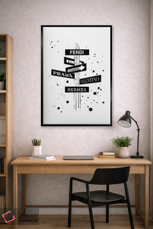 تابلو دکوراتیو راه خروج سیاه و سفید اثر مارتینا پاولوا - D2B