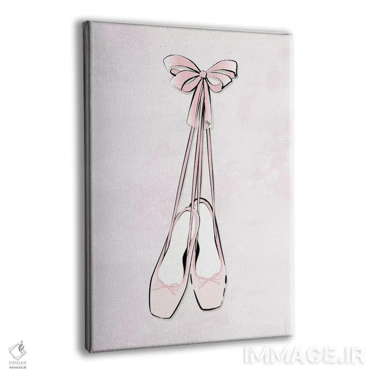 تابلو مینیمال کفش باله اثر مارتینا پاولوا - نمای پرسپکتیو محصول