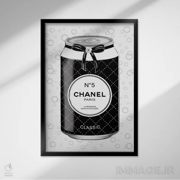 تابلو دکوراتیو نوشیدنی شنل اثر مارتینا پاولوا - نمای قابدار مشکی