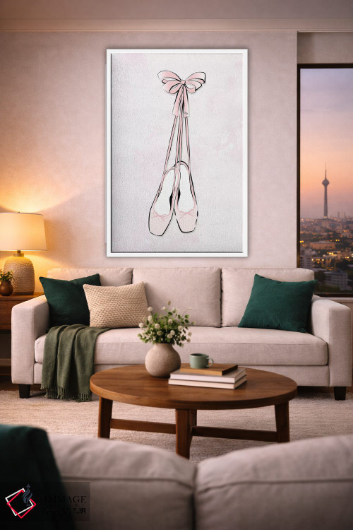 تابلو مینیمال کفش باله اثر مارتینا پاولوا - D1W