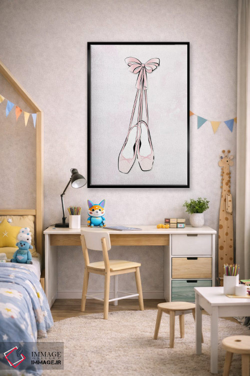 تابلو مینیمال کفش باله اثر مارتینا پاولوا - D3B