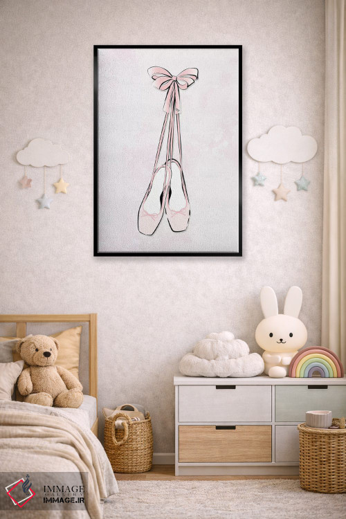 تابلو مینیمال کفش باله اثر مارتینا پاولوا - D5B