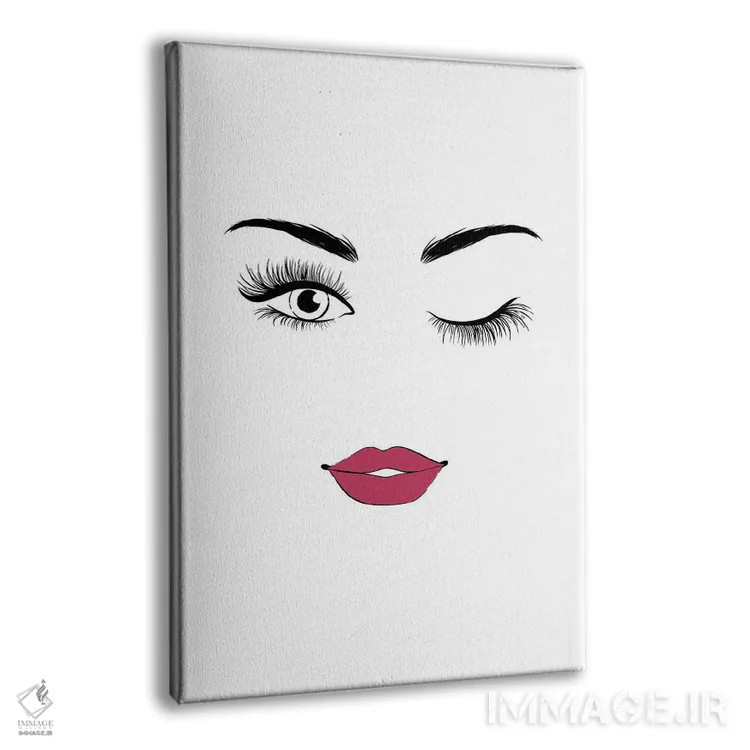 تابلو مینیمال چشمک اثر مارتینا پاولوا - نمای پرسپکتیو محصول