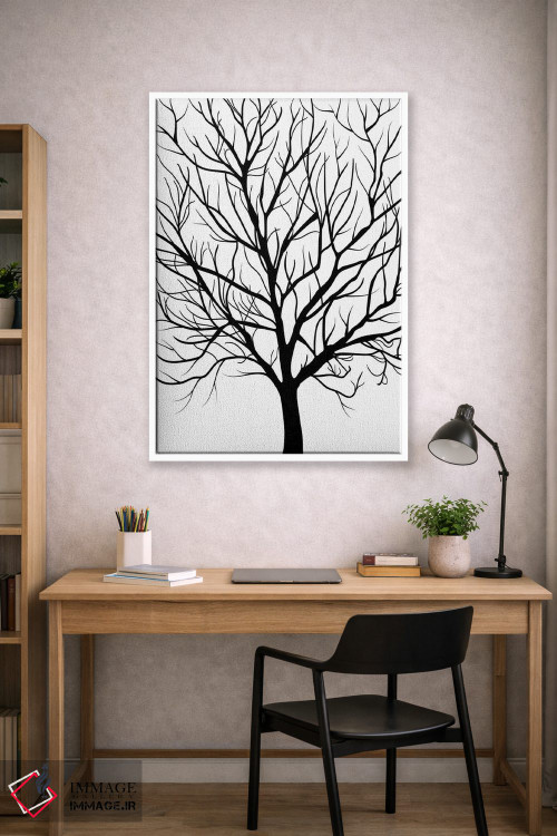 تابلو مینیمال درخت زمستانی اثر مارتینا پاولوا - D1W