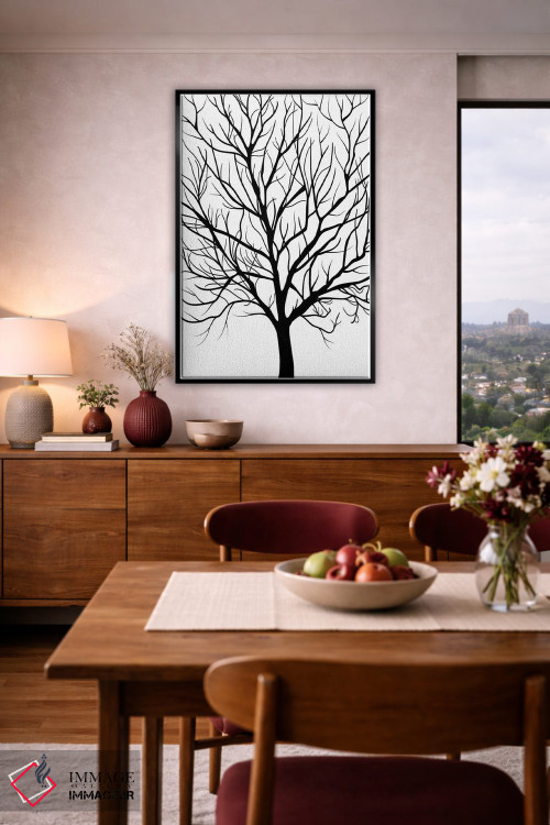 تابلو مینیمال درخت زمستانی اثر مارتینا پاولوا - D3B