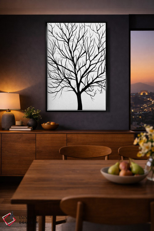 تابلو مینیمال درخت زمستانی اثر مارتینا پاولوا - D2B