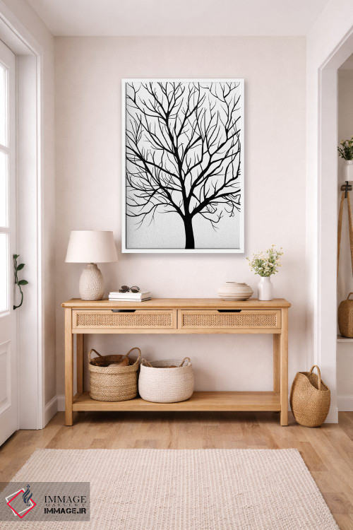 تابلو مینیمال درخت زمستانی اثر مارتینا پاولوا - D4W