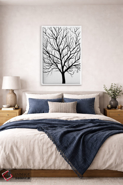 تابلو مینیمال درخت زمستانی اثر مارتینا پاولوا - D5W