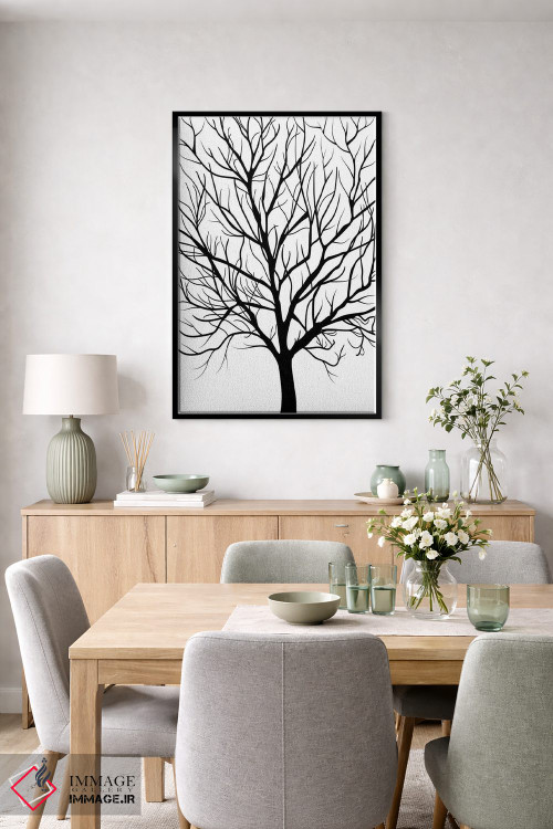 تابلو مینیمال درخت زمستانی اثر مارتینا پاولوا - D6B