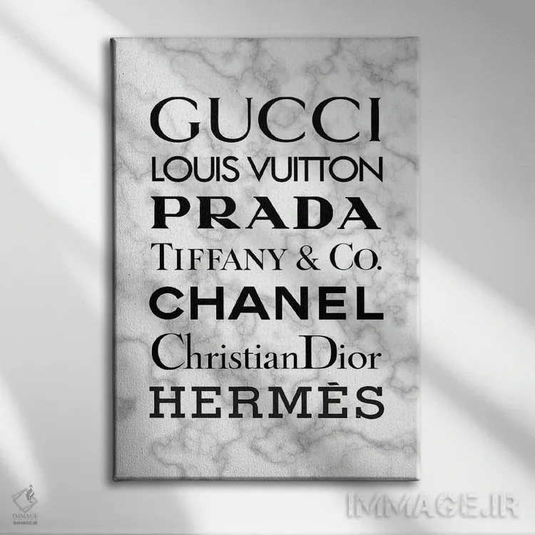 تابلو دکوراتیو برندهای مرمری اثر مارتینا پاولوا - نمای روبهرو روی دیوار