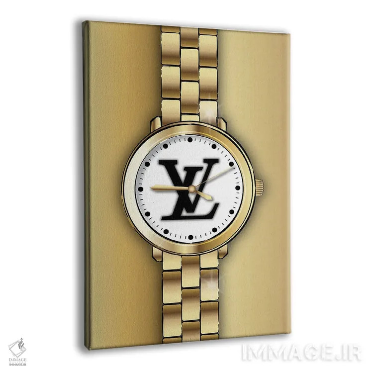 تابلو دکوراتیو ساعت لوی ویتون اثر مارتینا پاولوا - نمای پرسپکتیو محصول