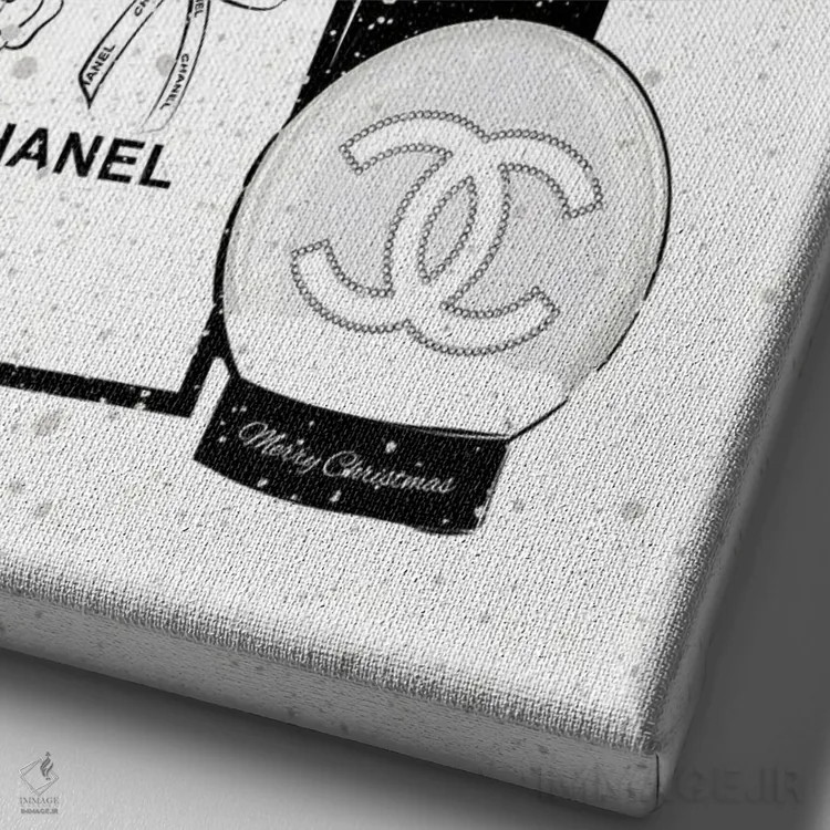 تابلو دکوراتیو زمستان شانل اثر مارتینا پاولوا - نمای نزدیک بافت بوم