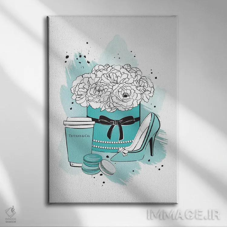 تابلو دکوراتیو استراحت تیفانی اثر مارتینا پاولوا - نمای روبهرو روی دیوار