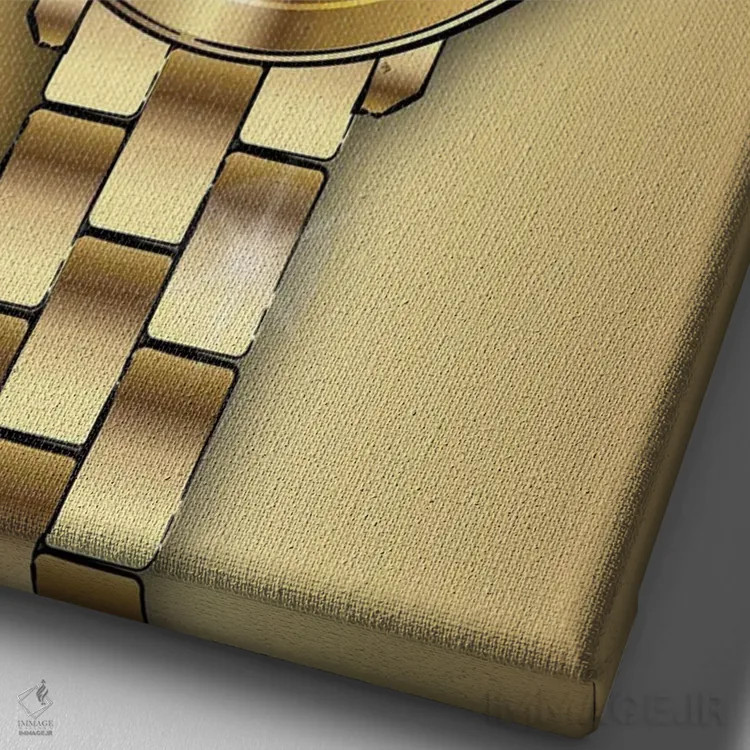 تابلو دکوراتیو ساعت لوی ویتون اثر مارتینا پاولوا - نمای نزدیک بافت بوم