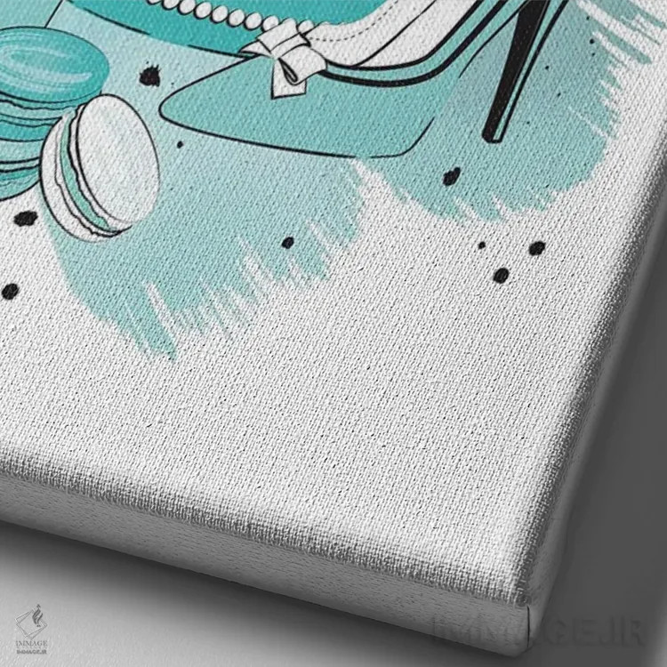 تابلو دکوراتیو استراحت تیفانی اثر مارتینا پاولوا - نمای نزدیک بافت بوم