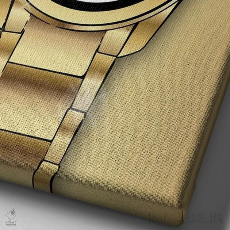 تابلو دکوراتیو ساعت هرمس اثر مارتینا پاولوا - نمای نزدیک بافت بوم