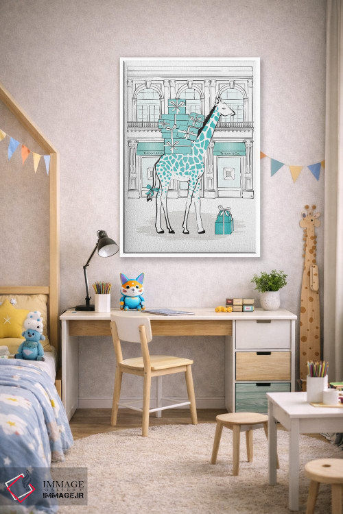 تابلو دکوراتیو زرافه تیفانی اثر مارتینا پاولوا - D1W