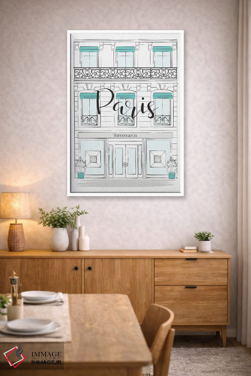 تابلو دکوراتیو فروشگاه تیفانی پاریس اثر مارتینا پاولوا - D3W