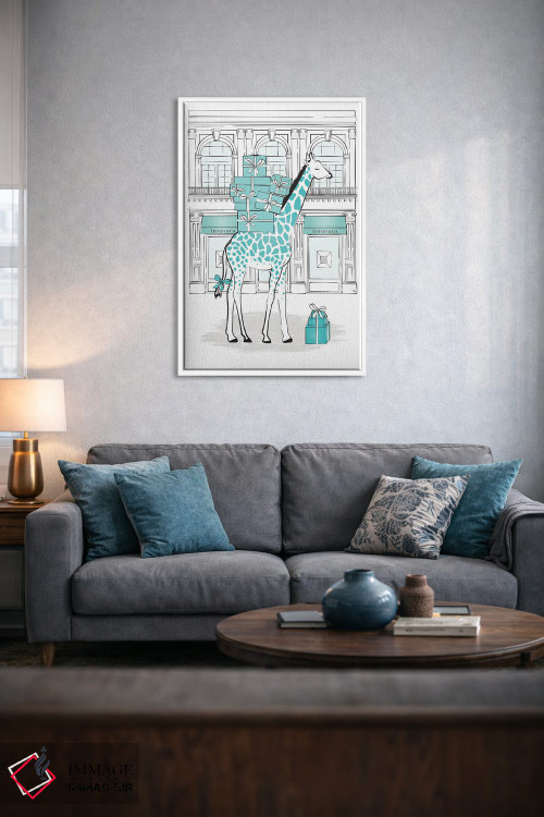 تابلو دکوراتیو زرافه تیفانی اثر مارتینا پاولوا - D3W