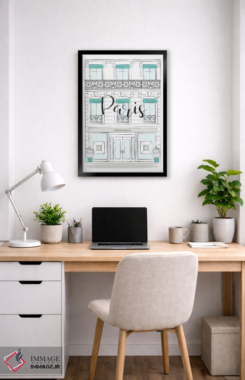تابلو دکوراتیو فروشگاه تیفانی پاریس اثر مارتینا پاولوا - D5B