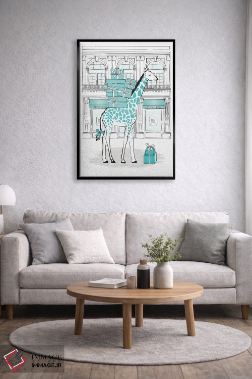 تابلو دکوراتیو زرافه تیفانی اثر مارتینا پاولوا - D4B