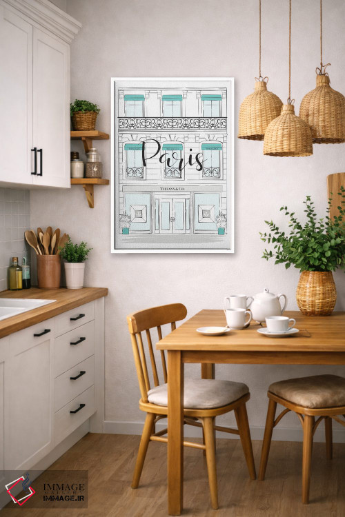 تابلو دکوراتیو فروشگاه تیفانی پاریس اثر مارتینا پاولوا - D6W