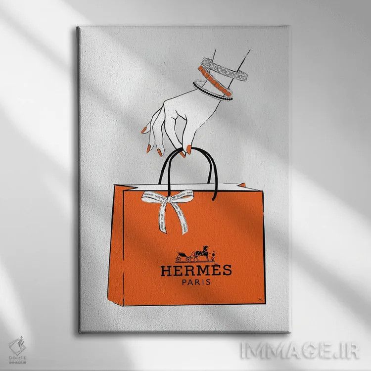 تابلو دکوراتیو دست هرمس اثر مارتینا پاولوا - نمای روبهرو روی دیوار